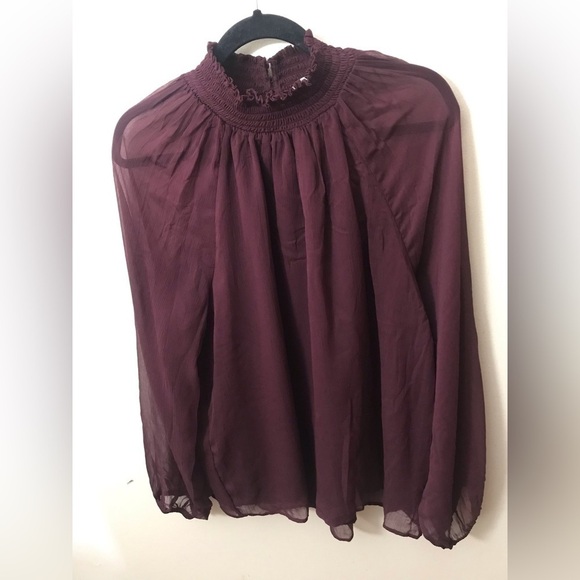 JOIE Womens Limited Edition Lined Long Sleeve Smocked Neckline Blouse Size XL - Picture 4 of 16